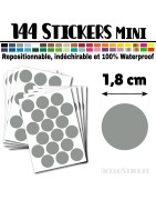 144 Ronds 1,8 cm - Stickers mini gommettes