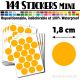 144 Ronds 1,8 cm - Stickers mini gommettes