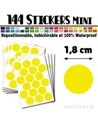 144 Ronds 1,8 cm - Stickers mini gommettes