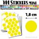 144 Ronds 1,8 cm - Stickers mini gommettes