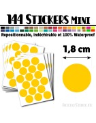 144 Ronds 1,8 cm - Stickers mini gommettes