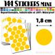 144 Ronds 1,8 cm - Stickers mini gommettes