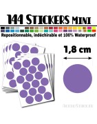 144 Ronds 1,8 cm - Stickers mini gommettes