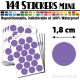 144 Ronds 1,8 cm - Stickers mini gommettes