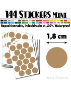 144 Ronds 1,8 cm - Stickers mini gommettes