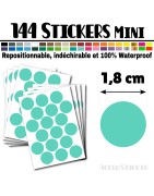 144 Ronds 1,8 cm - Stickers mini gommettes