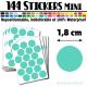 144 Ronds 1,8 cm - Stickers mini gommettes