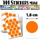 144 Ronds 1,8 cm - Stickers mini gommettes