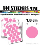 144 Ronds 1,8 cm - Stickers mini gommettes
