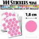 144 Ronds 1,8 cm - Stickers mini gommettes