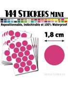 144 Ronds 1,8 cm - Stickers mini gommettes