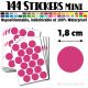 144 Ronds 1,8 cm - Stickers mini gommettes