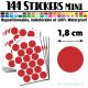 144 Ronds 1,8 cm - Stickers mini gommettes