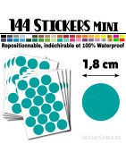 144 Ronds 1,8 cm - Stickers mini gommettes