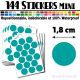 144 Ronds 1,8 cm - Stickers mini gommettes