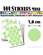 144 Ronds 1,8 cm - Stickers mini gommettes