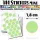 144 Ronds 1,8 cm - Stickers mini gommettes