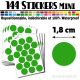 144 Ronds 1,8 cm - Stickers mini gommettes
