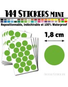 144 Ronds 1,8 cm - Stickers mini gommettes