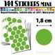 144 Ronds 1,8 cm - Stickers mini gommettes