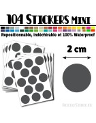 104 Ronds 2 cm - Stickers mini gommettes