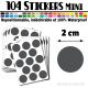 104 Ronds 2 cm - Stickers mini gommettes