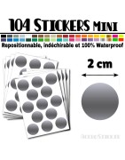 104 Ronds 2 cm - Stickers mini gommettes