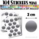 104 Ronds 2 cm - Stickers mini gommettes