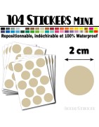 104 Ronds 2 cm - Stickers mini gommettes