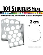 104 Ronds 2 cm - Stickers mini gommettes