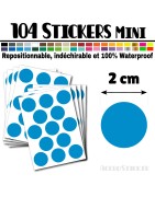 104 Ronds 2 cm - Stickers mini gommettes