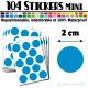 104 Ronds 2 cm - Stickers mini gommettes