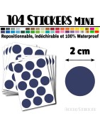 104 Ronds 2 cm - Stickers mini gommettes