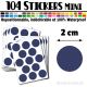 104 Ronds 2 cm - Stickers mini gommettes