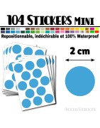 104 Ronds 2 cm - Stickers mini gommettes