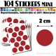 104 Ronds 2 cm - Stickers mini gommettes