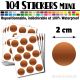 104 Ronds 2 cm - Stickers mini gommettes