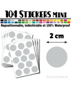 104 Ronds 2 cm - Stickers mini gommettes