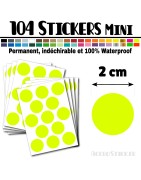 104 Ronds 2 cm - Stickers mini gommettes