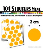 104 Ronds 2 cm - Stickers mini gommettes