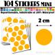 104 Ronds 2 cm - Stickers mini gommettes