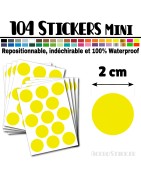 104 Ronds 2 cm - Stickers mini gommettes