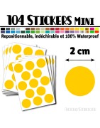 104 Ronds 2 cm - Stickers mini gommettes