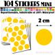 104 Ronds 2 cm - Stickers mini gommettes