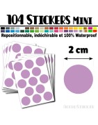 104 Ronds 2 cm - Stickers mini gommettes