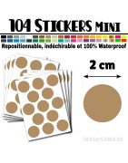 104 Ronds 2 cm - Stickers mini gommettes