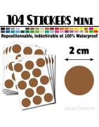 104 Ronds 2 cm - Stickers mini gommettes