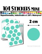 104 Ronds 2 cm - Stickers mini gommettes