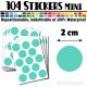 104 Ronds 2 cm - Stickers mini gommettes
