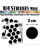 104 Ronds 2 cm - Stickers mini gommettes